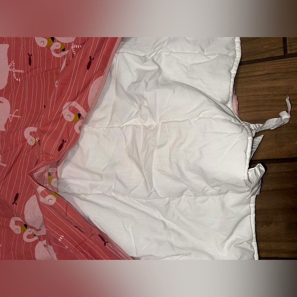 Ikea Rorande Duvet Cover/Pillowcase Flamingo lap quilt 2 flamingos & 3 pillows - Picture 6 of 16